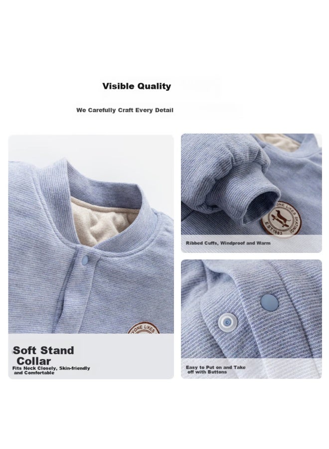 Nubiwu Children's Cotton Jacket, Autumn And Winter Padded Coat, Girls' Thickened School Uniform Essential, Inner Lining Thermal Underwear, Boys' Cotton Outerwear - Image 3