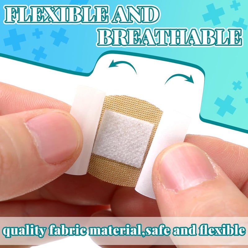 Funtery 200 Pcs 1 x 1 14 Adhesive Spot Bandage Round Fabric Adhesive Circular Small Face Bandages with Non Stick Pad Latex Free for Skin Wound Care - Image 4