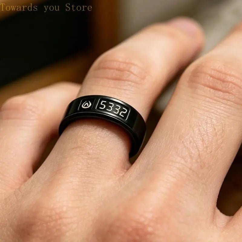Elegant Metal Intelligent Ring with Digital Display & Vibration Alerts - Image 2