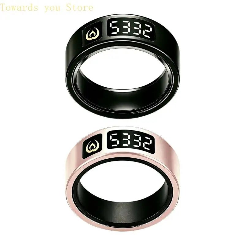 Elegant Metal Intelligent Ring with Digital Display & Vibration Alerts - Image 1