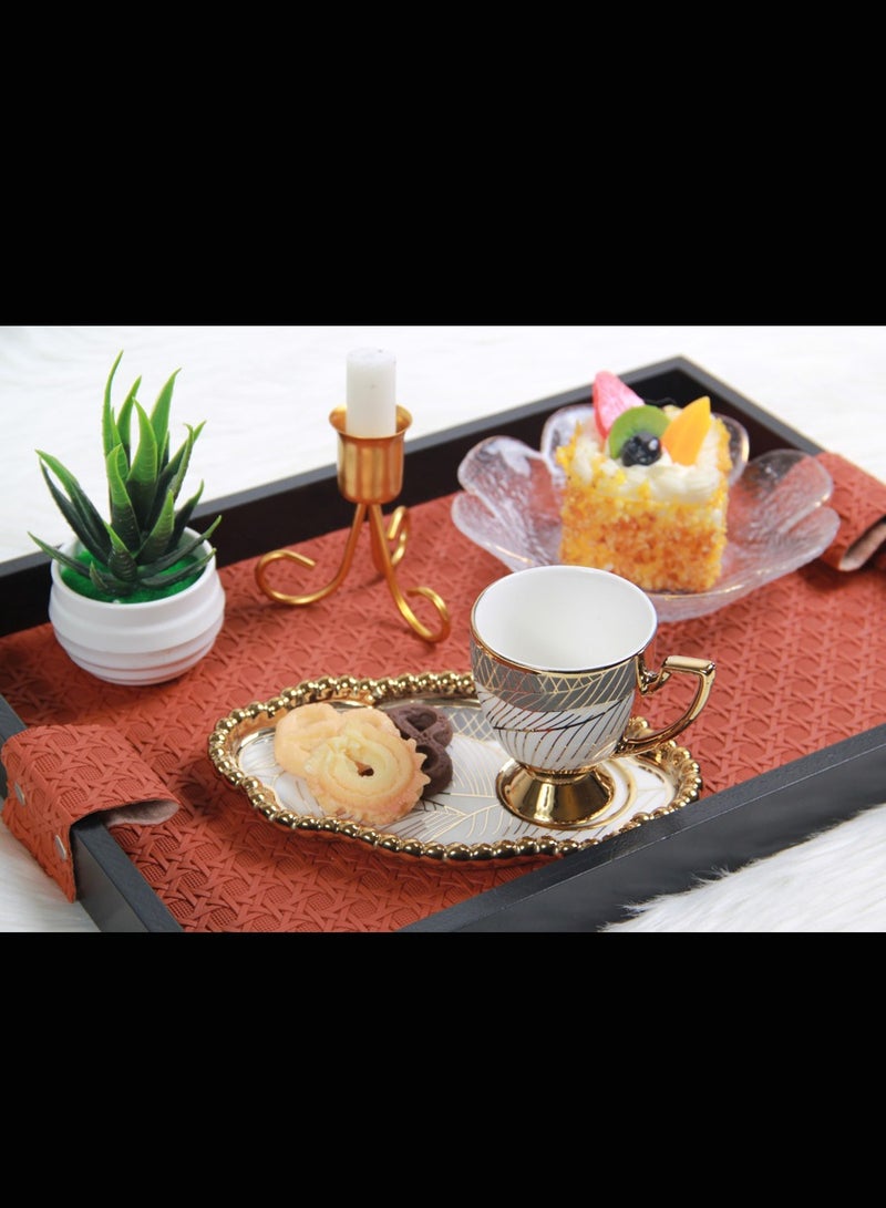 A set of coffee cups and saucers  - Image 5