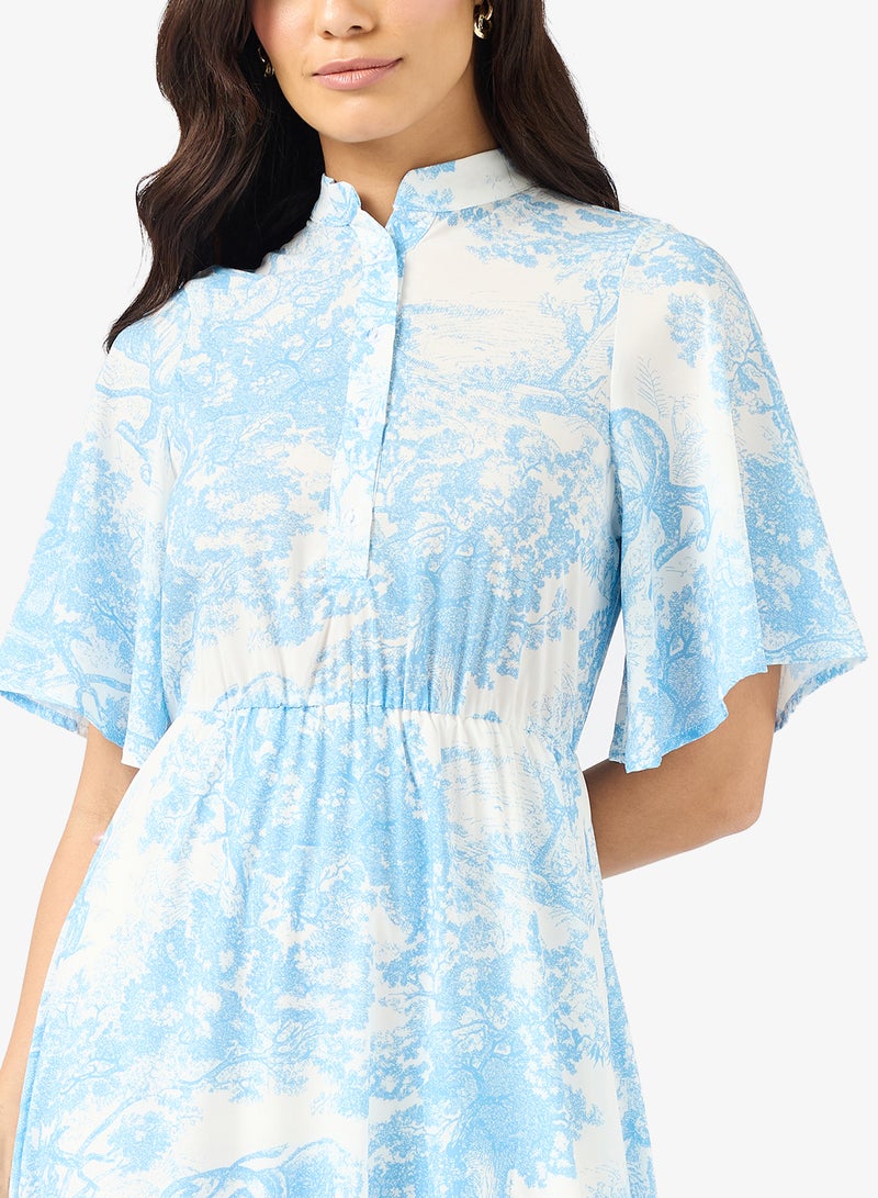 ايلا فستان بطبعة أحادية اللون - Image 3