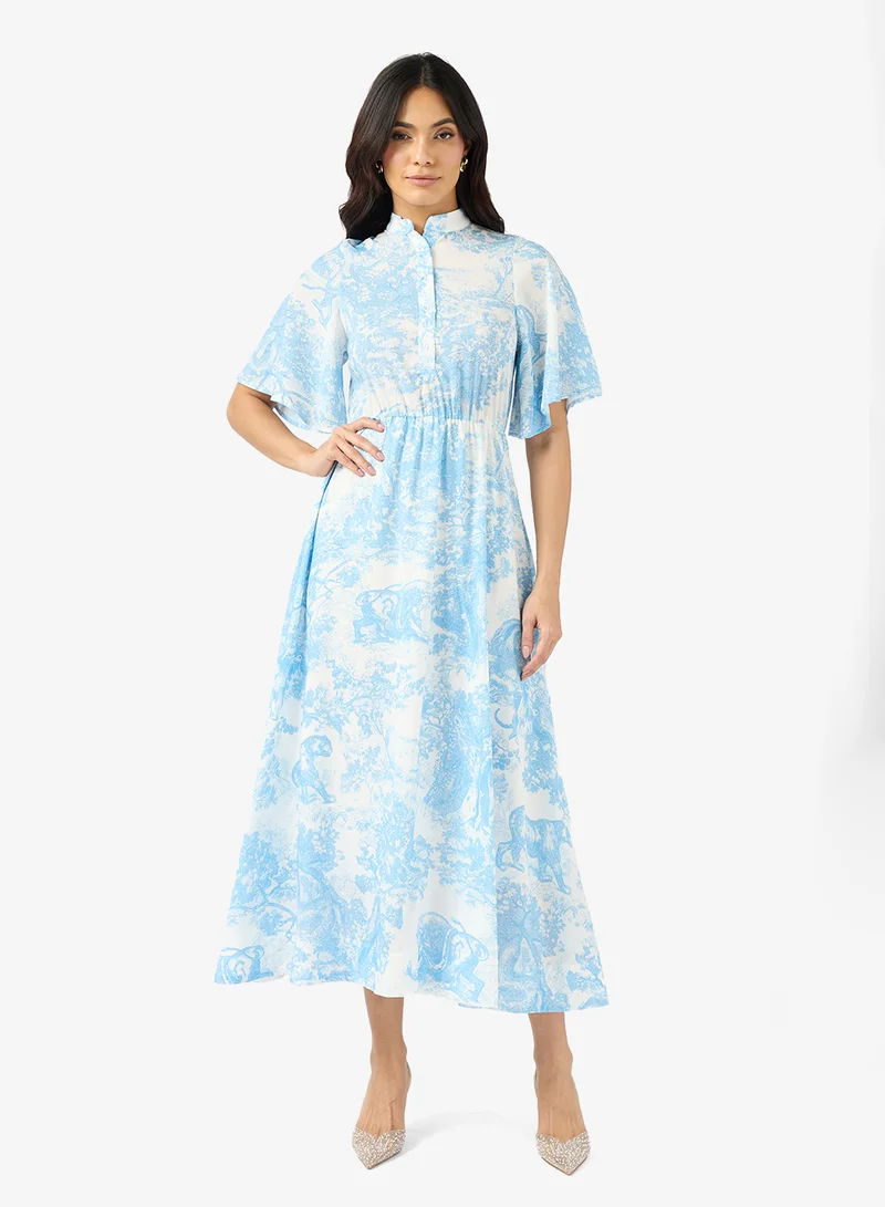 ايلا Monochrome Print Dress
