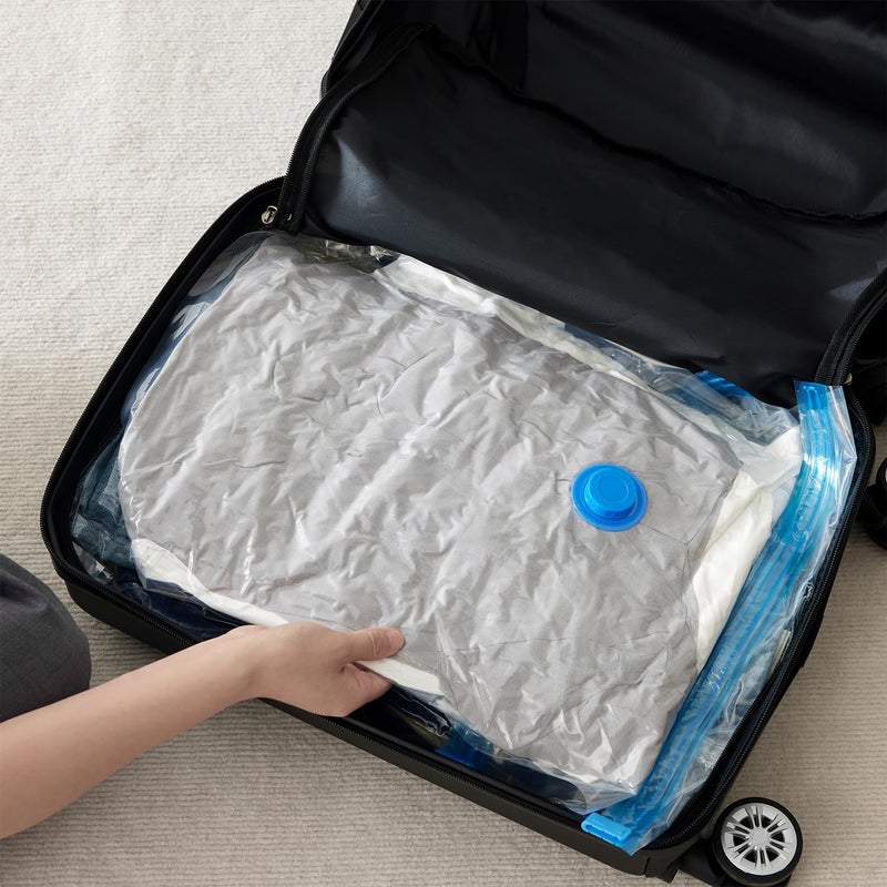 Fruhrer Vacuum Compression Storage Bags With Hand PumpLarge5PackPlasticAirtight Reusable Ziplock with Hand Pump - Image 5