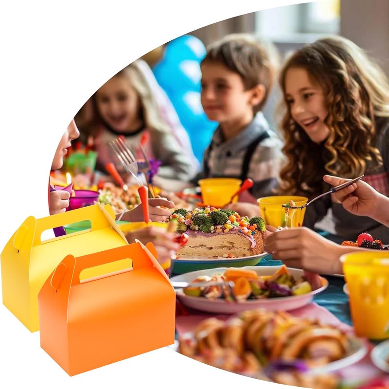 UnicoPak 30 Pack Orange Gable Treat Boxes Party Favor Goodie Bag Boxes for Candy Treats Snacks Cookie Toys for Birthday Party Special Events, 6.5x3.5x3.5 Inches - Image 4