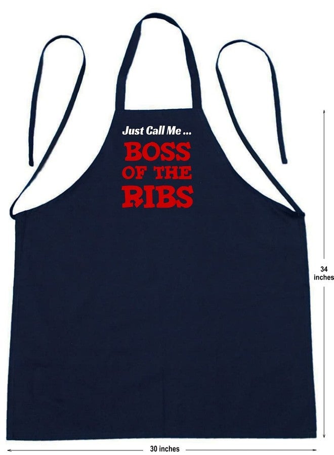 CoolAprons Barbecue Apron Boss Of The Ribs, Black Grilling Apron, Funny Aprons For Men - Image 3