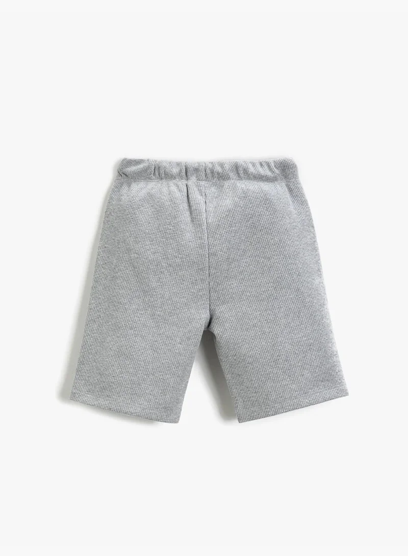 KOTON Tiger Printed Tie Shorts
