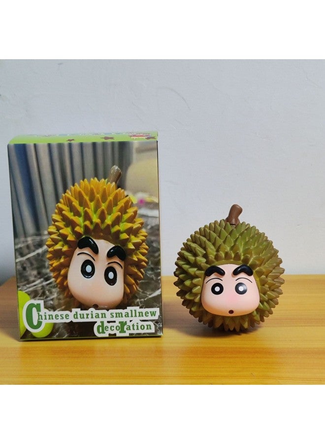 Crayon Shin Chao Play Cute Funny Fruit Series Apple Banana Orange Litchi Pear Cherry Hand-made-Color:Durian Xiaoxin Medium Rare  - Image 1