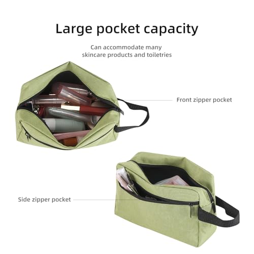 Icramsy Travel Toiletry bag Toiletry bag for women men Hanging Cosmetic bag Travel accessories for Women Men (Grass green) - Image 4