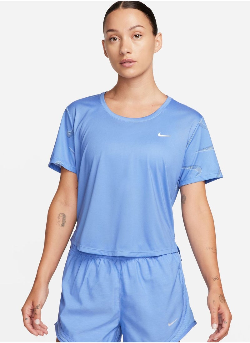 Nike Dri-fit swoosh aop short-sleeve crop T-shirt  - Image 1