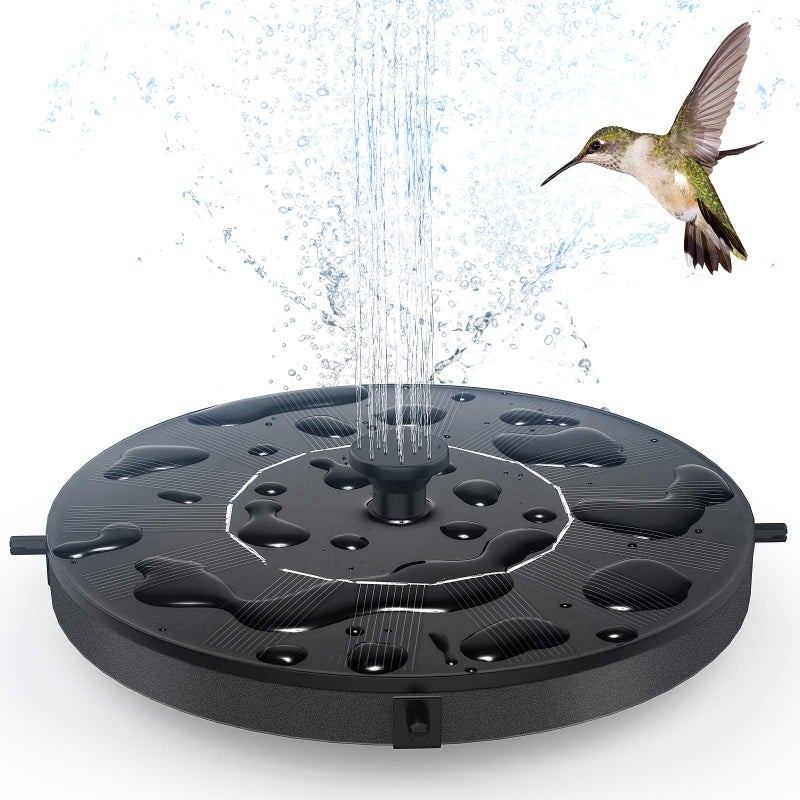 AUTGA Solar Fountain Water Pump for Bird Bath, Floating Solar Powered Water Fountain Pump for Bird Bath, Garden, Pond, Pool, Outdoor (1.4W) - Image 1