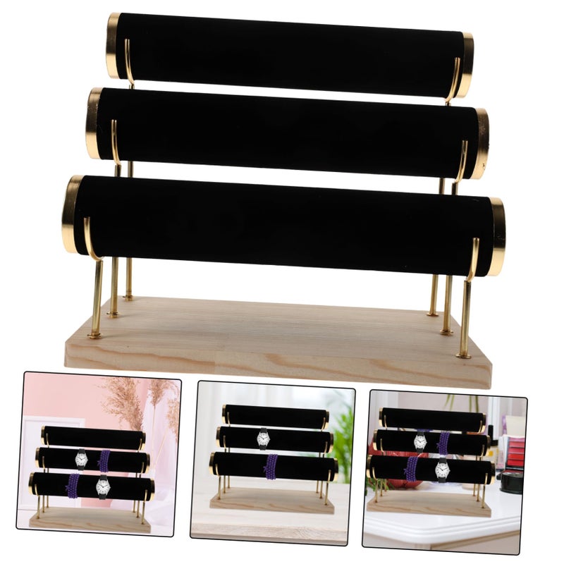 Black Jewelry Display Stand Removable Bracelet Rack For Bangles Watches Home Retail Organizer - Image 4