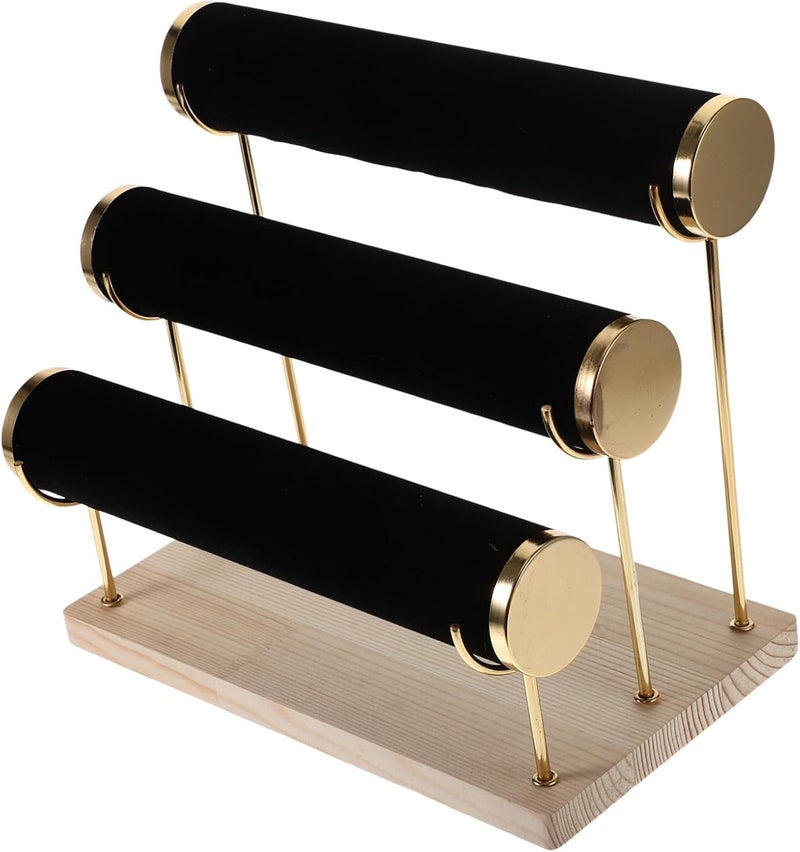 Black Jewelry Display Stand Removable Bracelet Rack For Bangles Watches Home Retail Organizer - Image 1