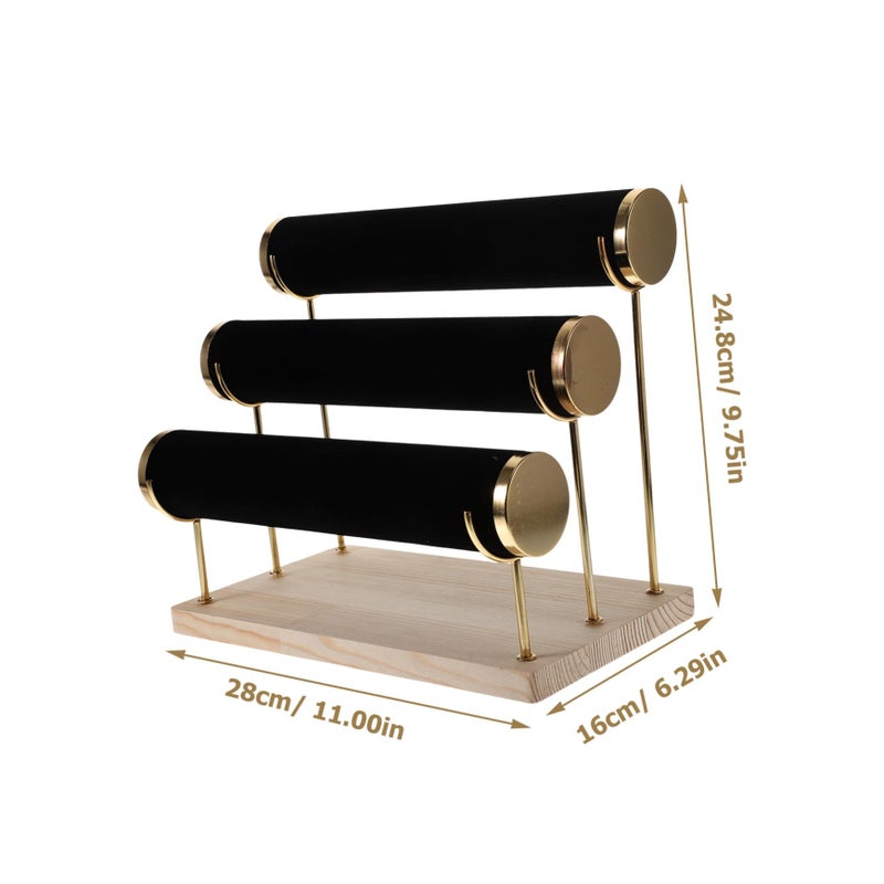 Black Jewelry Display Stand Removable Bracelet Rack For Bangles Watches Home Retail Organizer - Image 3