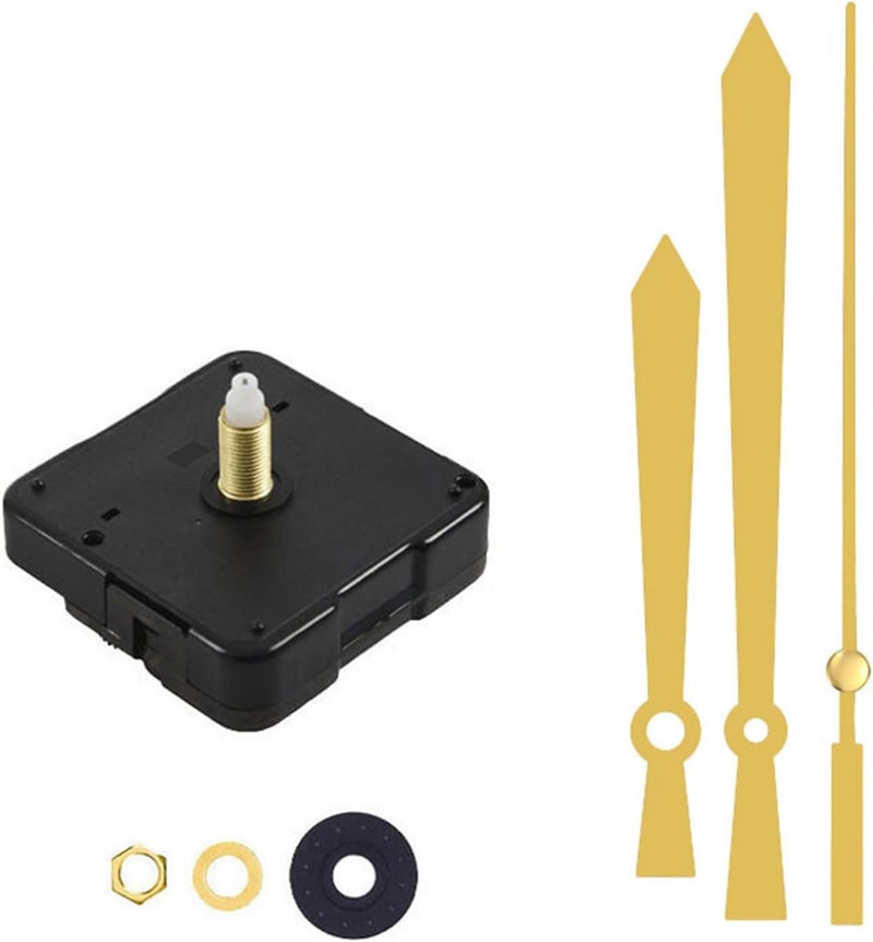 Clock Movement Replacement Set for 5-8mm Thickness Panel Wall Quiet Operate Easy Installation with Hands Set - Image 4