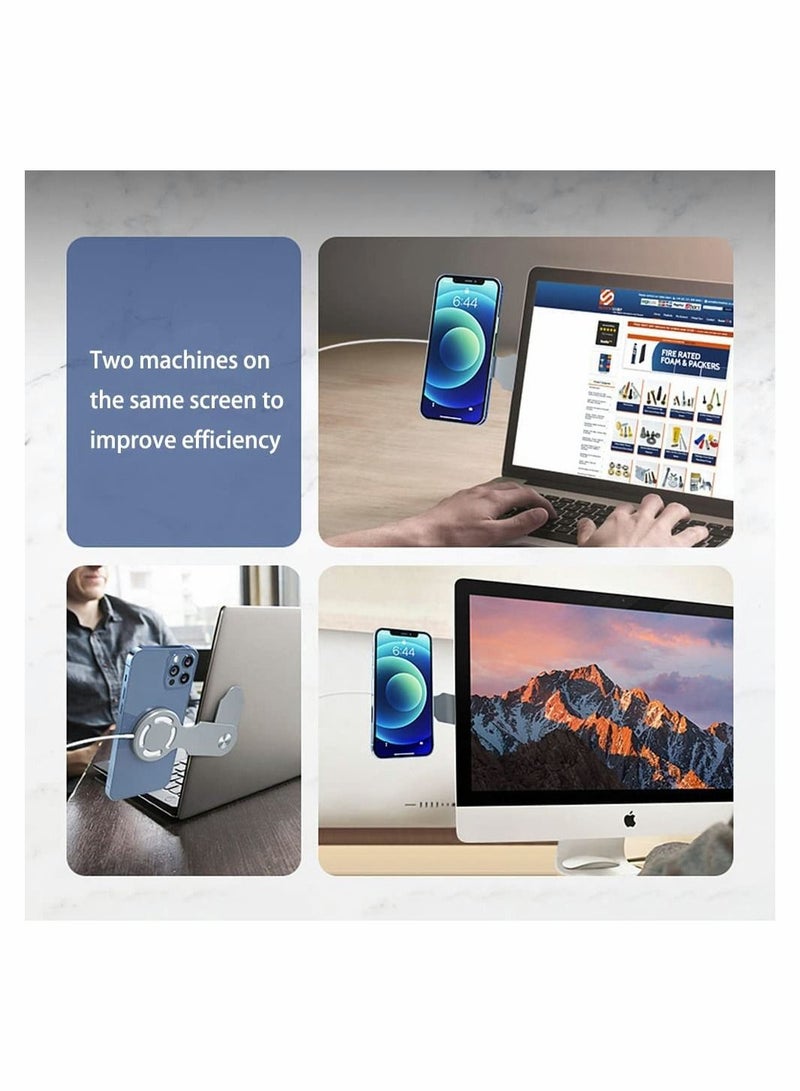 Y&D 2Pcs Foldable Magnetic Wireless Charger Holder SYOSI Adjustable Laptop Phone Side Mount Clip Computer Monitor Expansion Bracket for iPhone12 13 14 Series  - Image 4