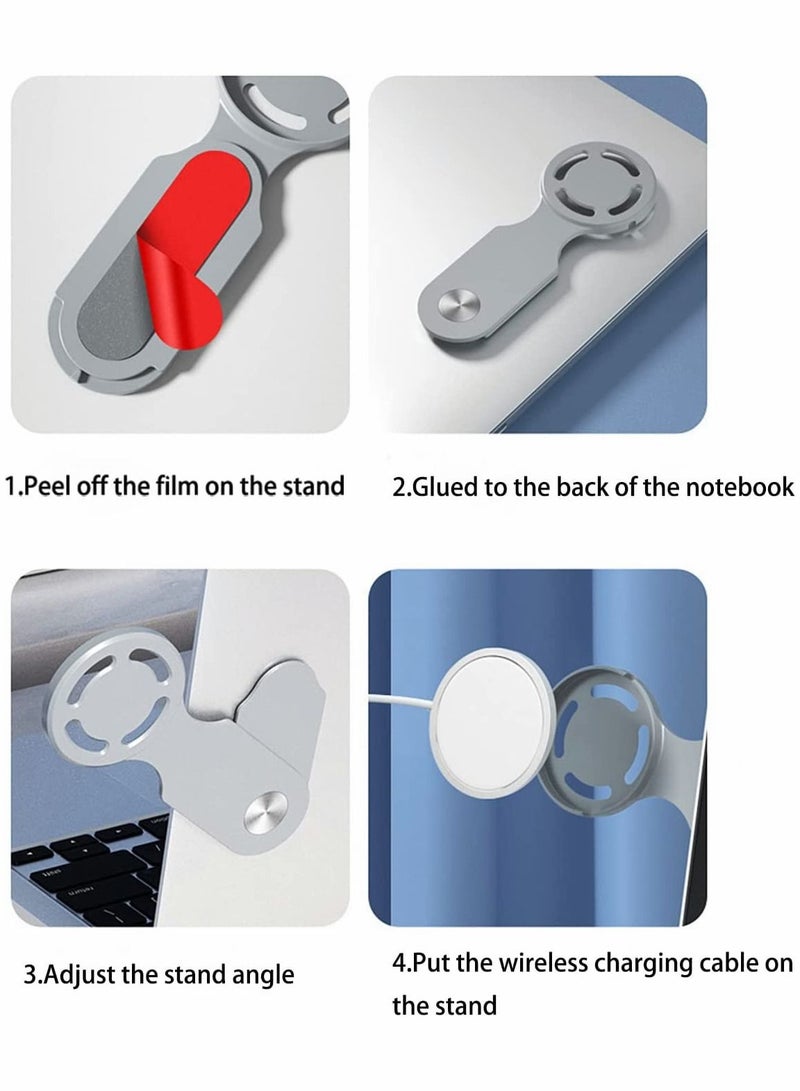 Y&D 2Pcs Foldable Magnetic Wireless Charger Holder SYOSI Adjustable Laptop Phone Side Mount Clip Computer Monitor Expansion Bracket for iPhone12 13 14 Series  - Image 5