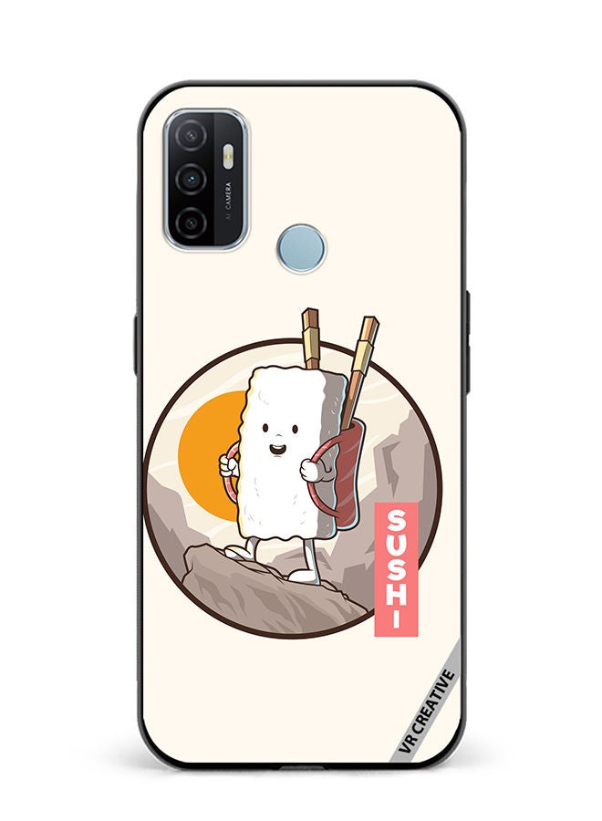 VR CREATIVE Protective Case Cover For Oppo A53 Travel Sushi Design Multicolour - Image 1