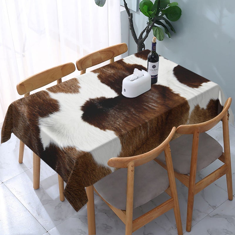 Worltoldb Cow Tablecloths Polyester Table Cloth for Kitchen Dinning Table Washable Table Cover for Parties Wedding Picnic - Image 5