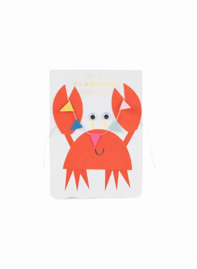Meri Meri Crab With Bunting Card