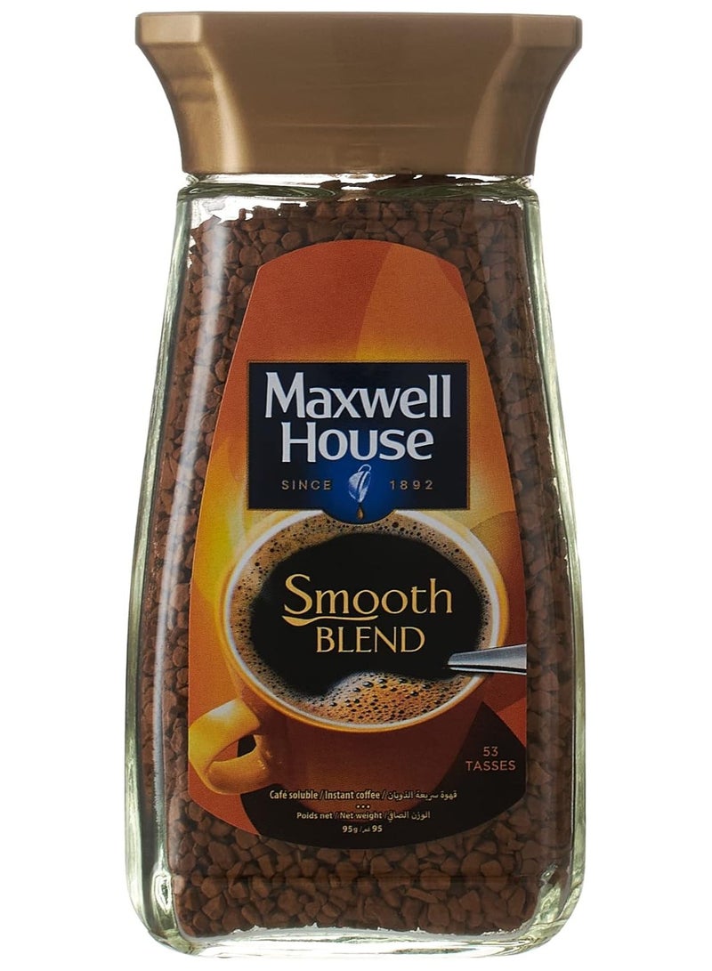 Maxwell House Smooth Blend, Instant Coffee Jar - 95g  - Image 1