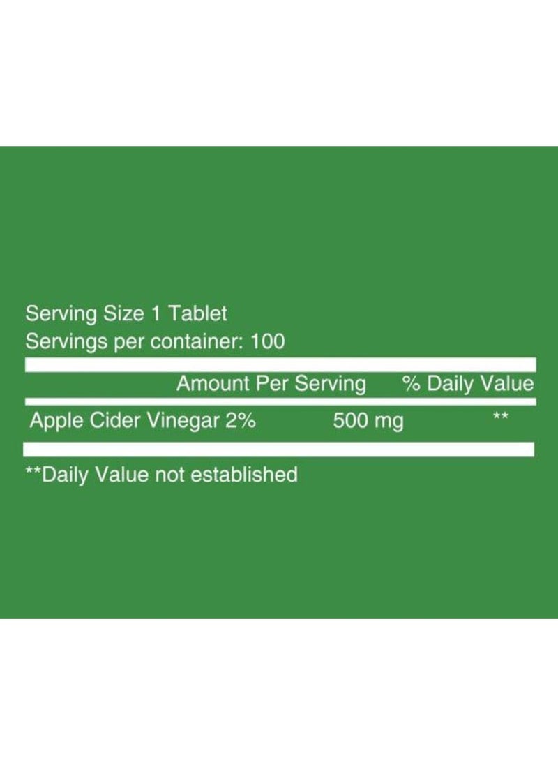 NUTRITIONL Nutritionl Apple Cider Extra Strength Vinegar Tablets 100's  - Image 2