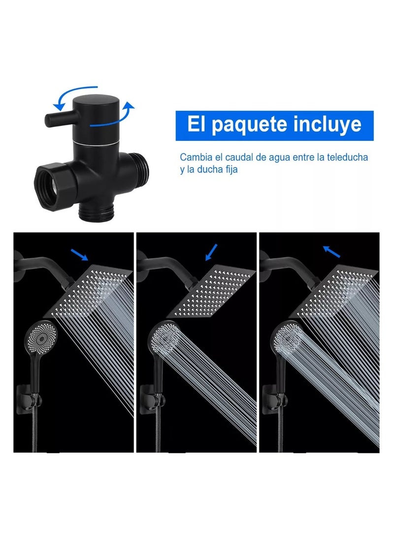 Gonice - 30cm Square Telephone Watering Can+2m Tube,3 Shower Modes - Image 1