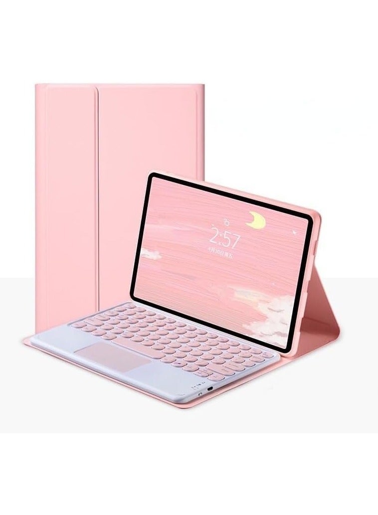 Keyboard Case Compatible with Lenovo Tab M11 11 inch TB-330FU/TB-331FC 2024 Tablet, Retro Round Key Cute Color Detachable Touch Cover  - Image 1