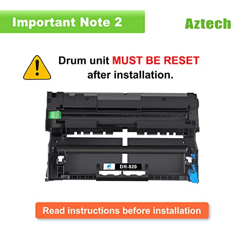 Aztech Compatible Drum Unit Replacement for Brother DR820 DR-820 DR 820 for Brother HL-L6200DW MFC-L5850DW MFC-L5900DW MFC-L6700DW MFC-L5800DW HLL6200DW HL-L5200DW HLL5100DN Printer (Black, 2-Pack) - Image 3