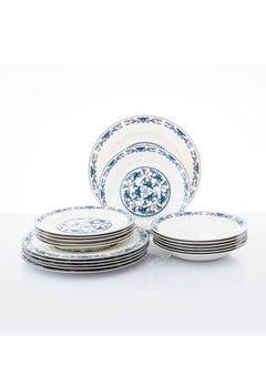 Hic 18 Piece Porcelain Dinner Set blue color  - Image 1