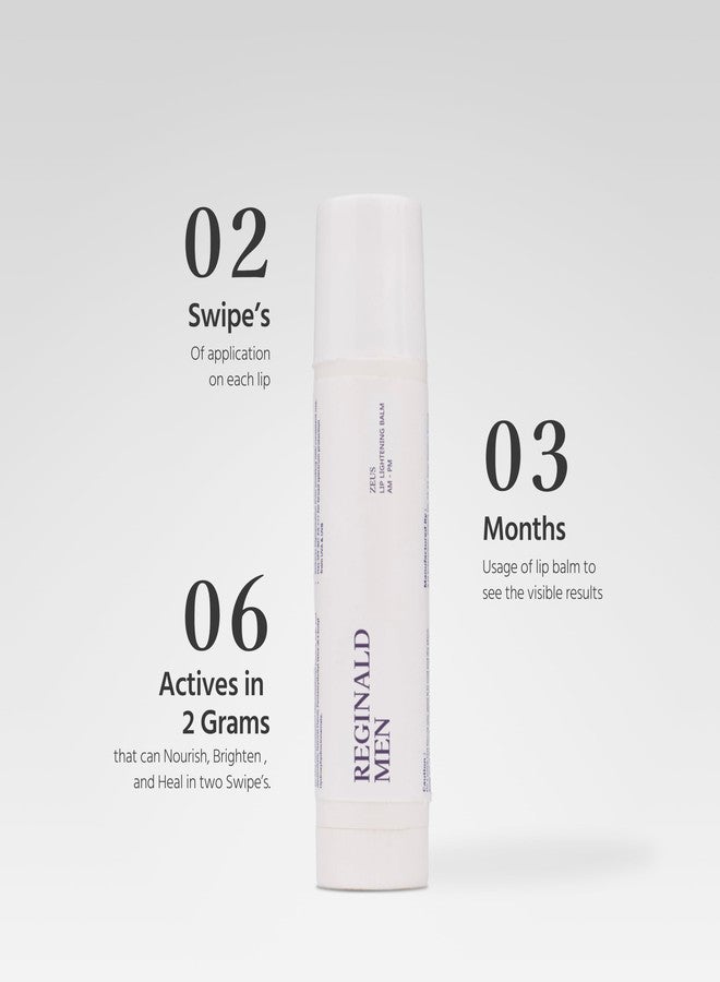 Reginald Men's Lip Balm, 5 grams, SPF 30, PA+++, Softens Lips, Anti-Pigmentation|Zeus - Lightening Lip Balm. - Image 2