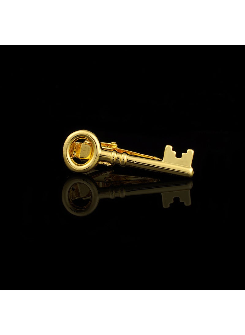 Generic Creative Gold Tie Clip Elegant Accessory for Men J0124 Gold Key 