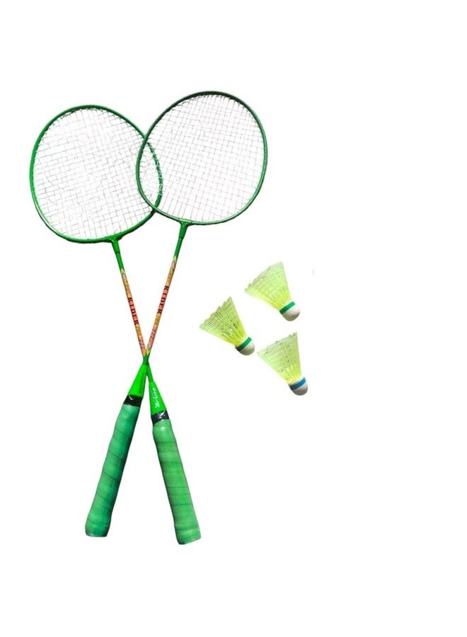 TRICONE Junior Pedal Combo-5 (2 Badminton Rackets, 3 Plastic Shuttlecock with Transparent Bag) - Image 3