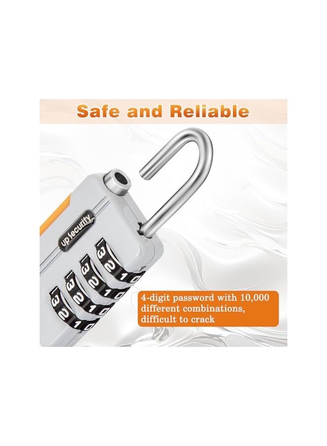 PROMASS PROMASS Combination Padlock - 4 Digit Lock Keyless Waterproof Zinc Alloy for Gym School Sports Locker Luggage Toolbox Hasp Storage Outdoor Pack of 2  - Image 3
