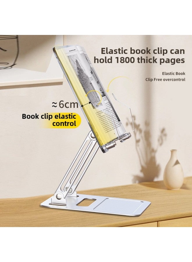 Aluminum Alloy Reading Stand Notebook Reading Universal Lifting Desktop Acrylic Transparent Children's Reading Stand-Color:Black (acrylic Panel Aluminum Base) - Image 5