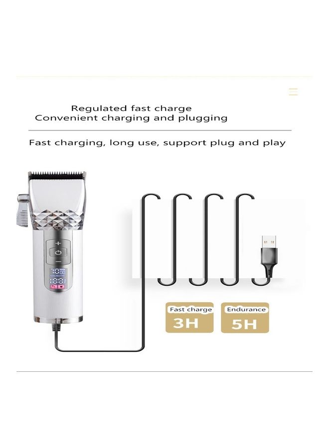 NIBEMINENT Strong Power Hair Clipper Silver 309grams - Image 4