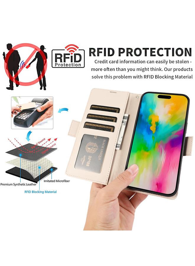 Zaboon Case For iPhone 11 Pro Side Buckle RFID Anti-theft Leather Phone Case - Image 3