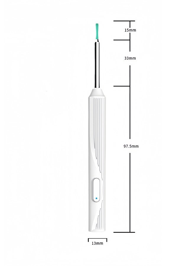 Generic White Smart Visual Ear Wax Remover – Wireless Otoscope Ear Cleaner with Camera, 8 Picks & 6 Silicone Tips, App Controlled for iOS Android, Type-C Rechargeable  - Image 2