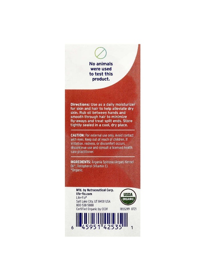 Life-flo Life-flo, Organic Pure Argan Oil, 4 fl oz (118 ml)  - Image 3