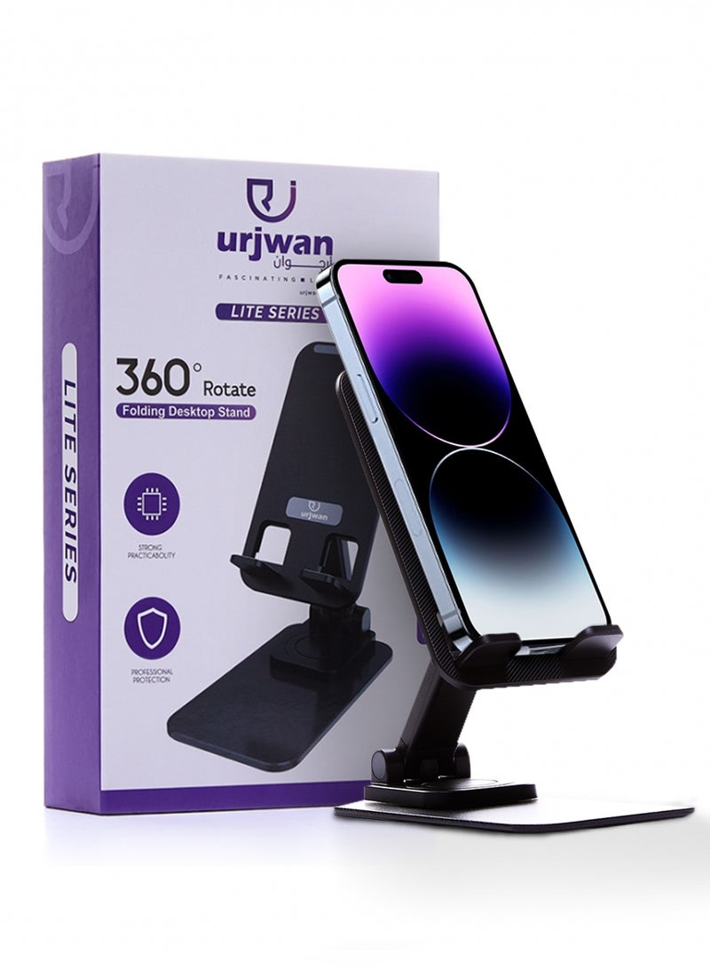 Urjwan 360° Desktop Phone Stand – Adjustable Metal Holder with Height & Angle Control for All Smartphones | Stable and Stylish Design - Image 1
