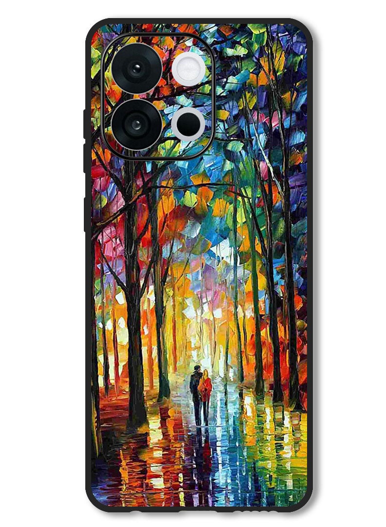 Theodor Case Compatible with OnePlus 13T 6.32 Inch Protection Shockproof Bumper Cover Colorful  Art Couple - Image 1
