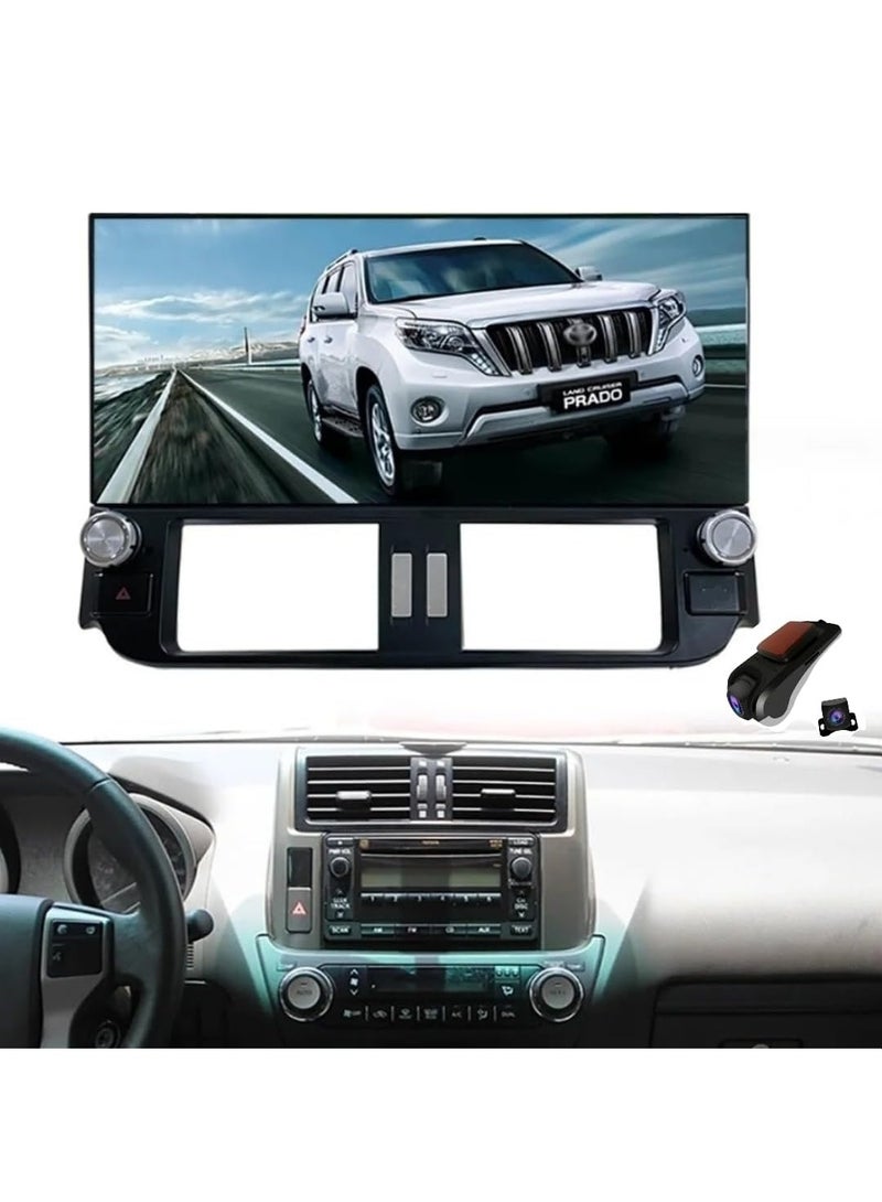 ROADSTAR Android Car Stereo For Toyota Prado Land Cruiser Prado 150 2009-2013 Support Apple Carplay Android Auto Wireless 12.3 Inch 4GB RAM DSP AHD DVR Included With 2 Camera Recording Function - Image 1