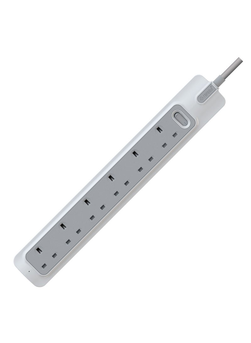 RAFEED Extension Cord With Master Switch 2M 6 Sockets 13A 2990W (WA20007) - Image 1