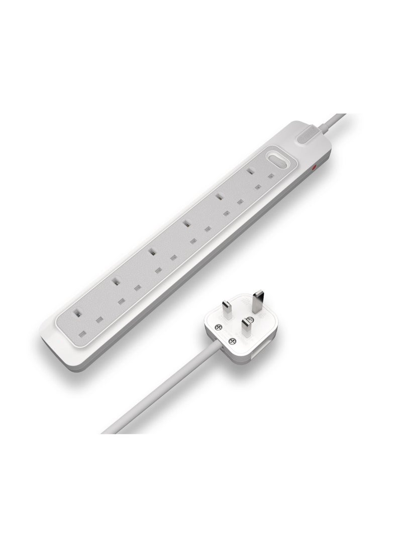 RAFEED Extension Cord With Master Switch 2M 6 Sockets 13A 2990W (WA20007) - Image 3