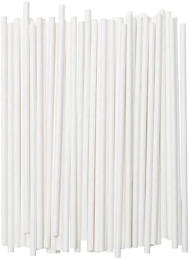 Generic Straw, Paper/White 100pcs 