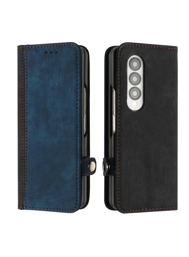 اس-توب جراب لهاتف Samsung Galaxy Z Fold 4 5G جراب هاتف جلدي مزدوج الطي مع مشبك جانبي - Image 1