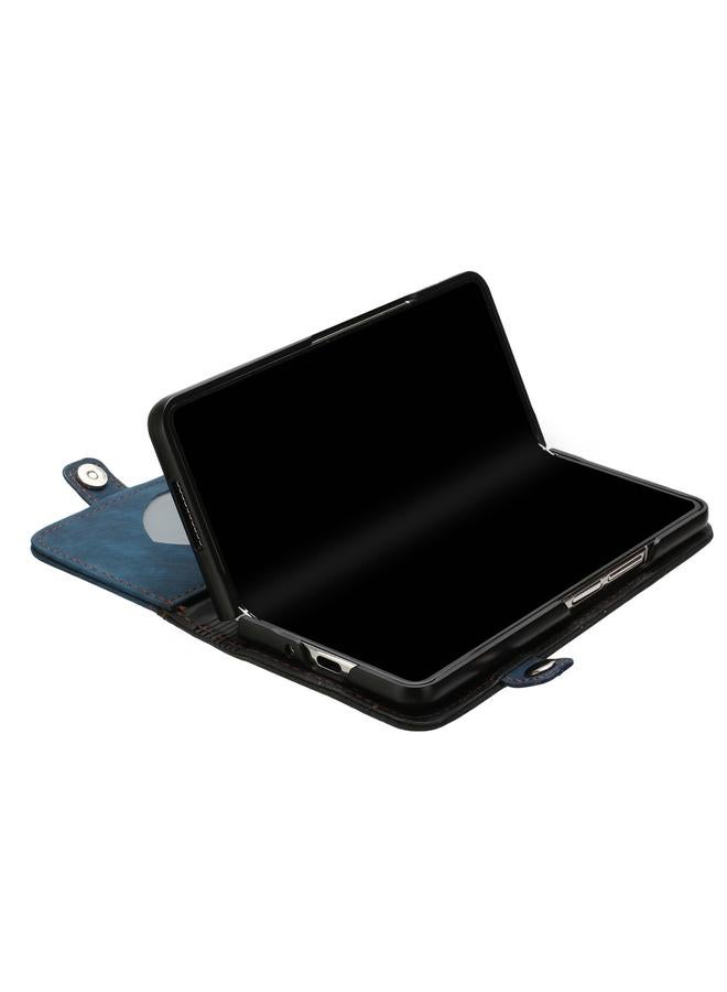 اس-توب جراب لهاتف Samsung Galaxy Z Fold 4 5G جراب هاتف جلدي مزدوج الطي مع مشبك جانبي - Image 4