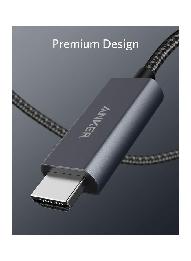 Anker USB-C To HDMI Nylon Cable 6 Feet Black Color - Image 2