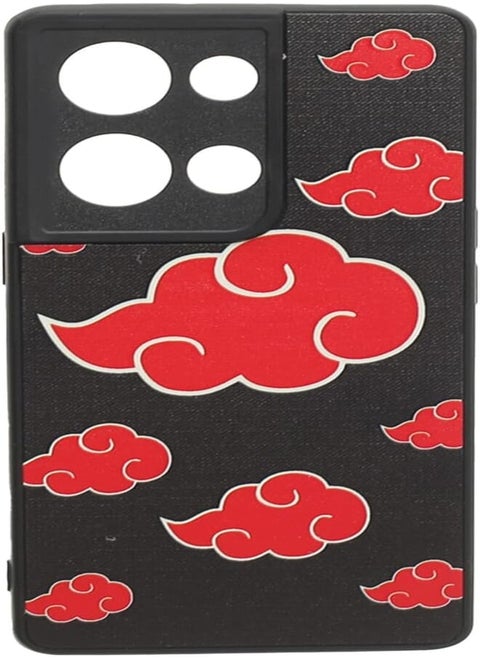 Boter. Plastic 3D Shockproof Back Case Designed With Raised Edge To Protect Camera lens Group Of Clouds Printed Suitable For Oppo Reno 9 Pro Plus - Multi Color