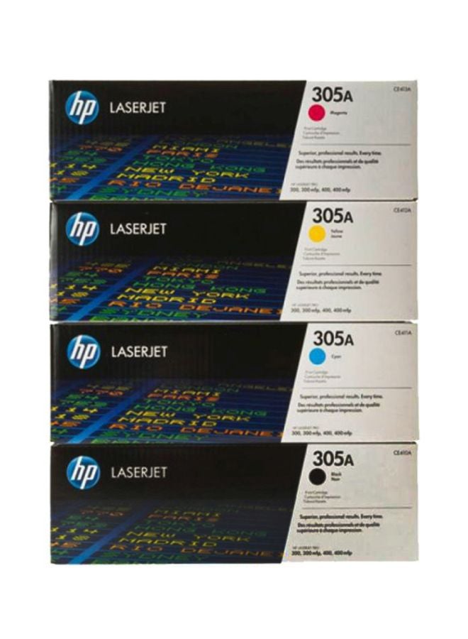 HP 4-Piece 305A Original LaserJet Toner Cartridge Set Multicolour - Image 2